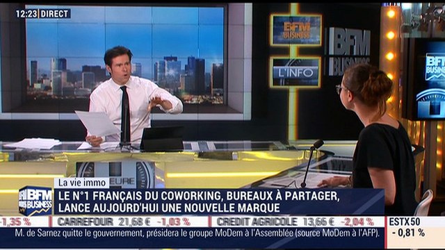 La vie immo: Bureaux à partager, leader français du coworking - 21/06