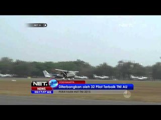 Sambut HUT TNI, Penerbang TNI AU Bentuk Formasi Angka 70 - NET24