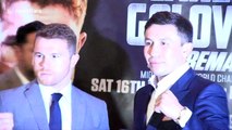 Canelo Alvarez and Gennady Golovkin go face-to-face