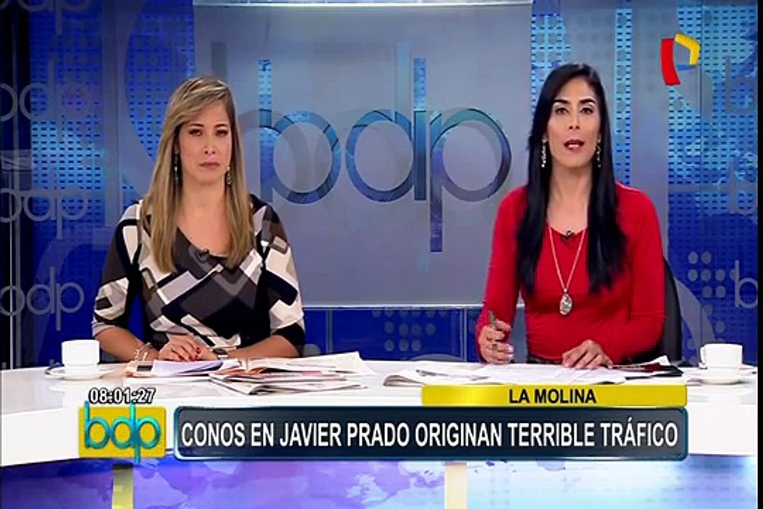 La Molina: conos en Javier Prado ocasionan gran congestión vehicular