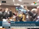 Brasil: celebran la derrota de la reforma laboral en el Senado
