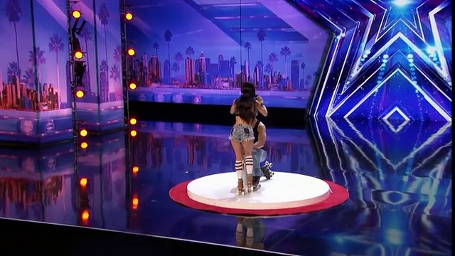 Billy & Emily England- Sibling Roller-Skaters Show Dangerous Spin Moves - America's Got Talent 2017