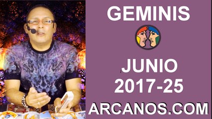 GEMINIS JUNIO 2017-18 al 24 Jun 2017-Amor Solteros Parejas Dinero Trabajo-ARCANOS.COM