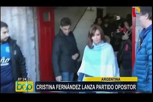 Cristina Fernández lanza partido opositor previo a comicios argentinos