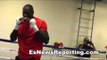 knockout king deontay wilder wokring out EsNews boxing