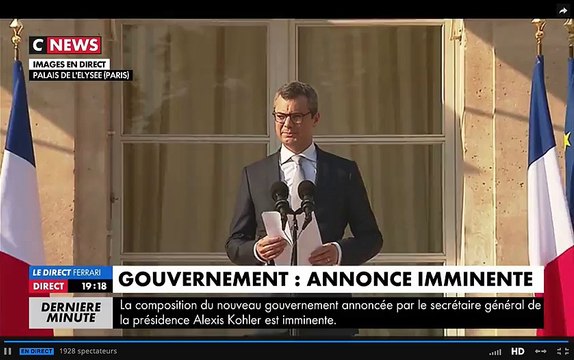 L'annonce du nouveau gouvernement d'Edouard Philippe