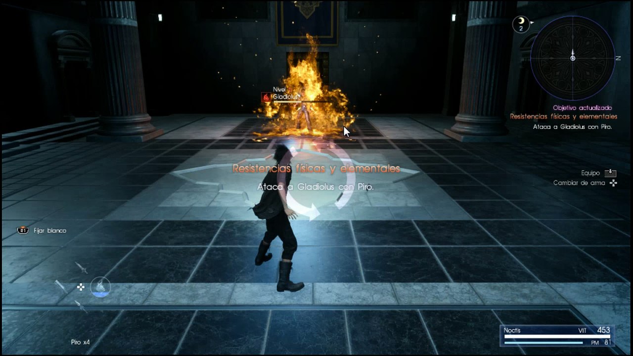 Final Fantasy XV, Gameplay Historia 1, Tutorial y Empezamos la aventura empujando el coche