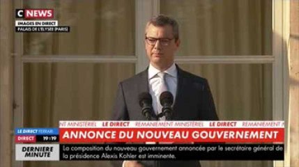Le nouveau gouvernement a été annoncé