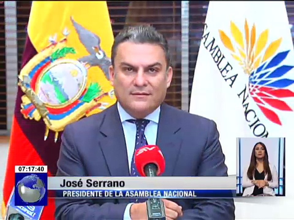 Presidente de la Asamblea José Serrano informó la renuncia del Contralor del Estado Carlos Pólit