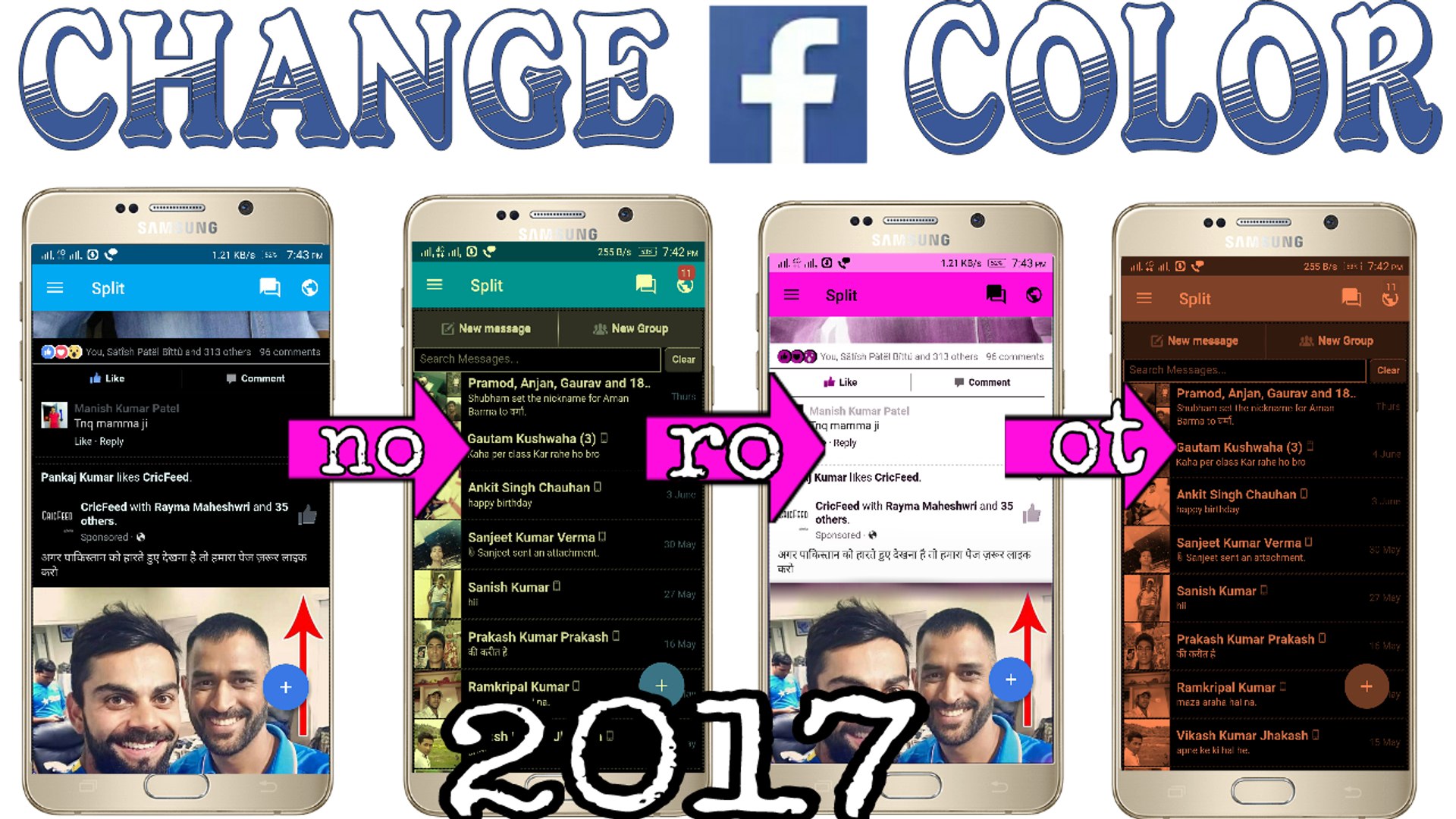 ⁣How to make facebook look awesome ,mod apk of facebook ,no root,hindi10