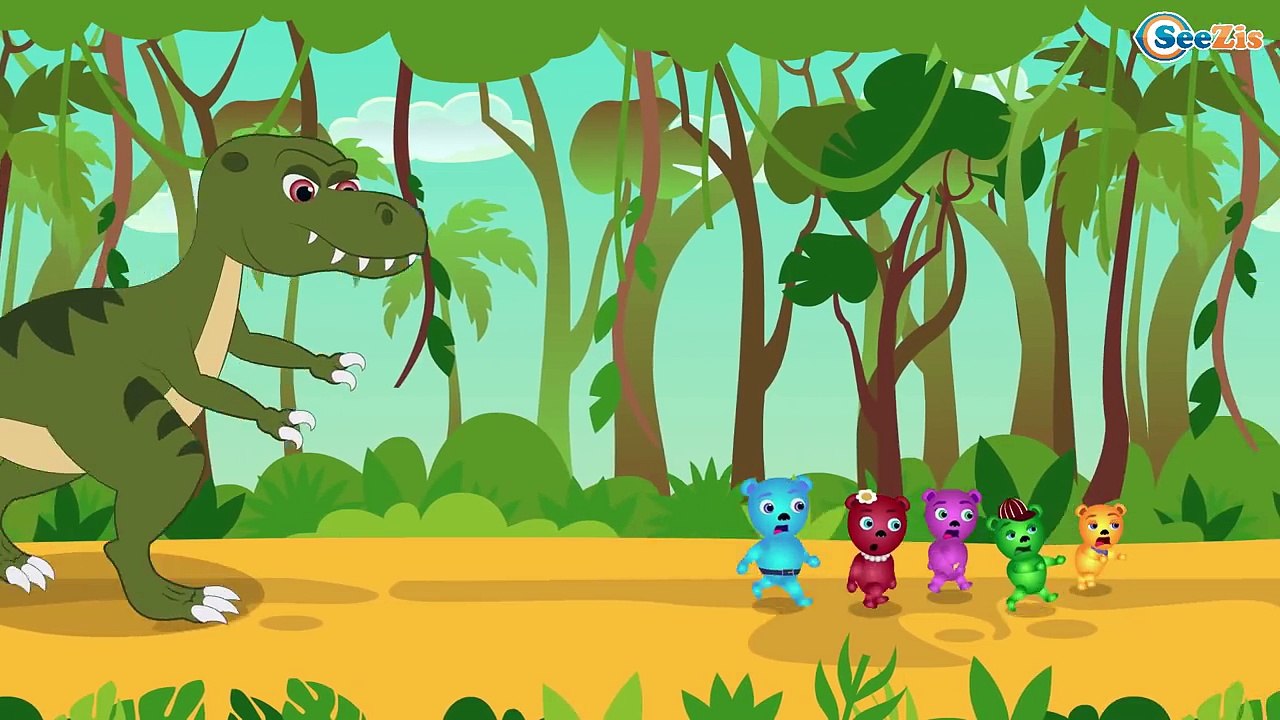 Mega Gummy Bear Racing Policeman Car Crashing Finger Family Song