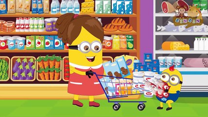 Minions Banana Baby Snatches Bread in Oven & Hurts on Hand! Finger Family Song Nursery Rhy