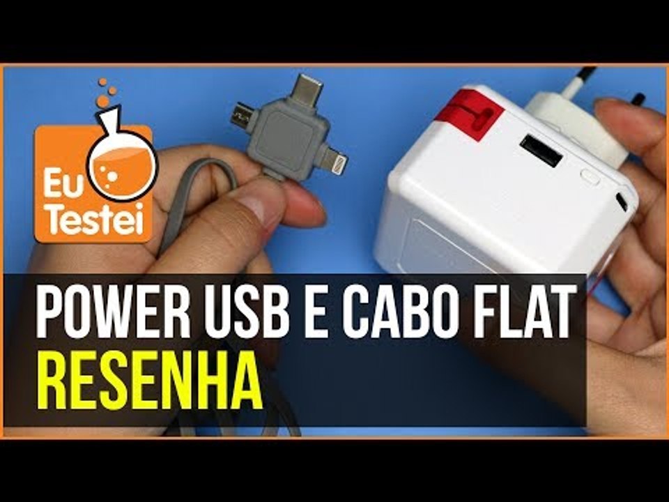 Bateria portátil Power USB a Cabo 3 em 1 - Acessórios super úteis - Resenha EuTestei