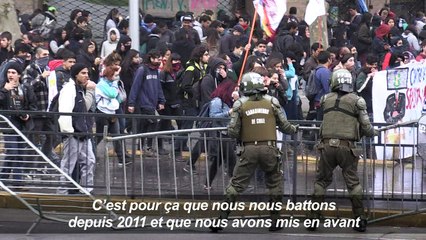 Affrontements lors d’une manifestation étudiante au Chili