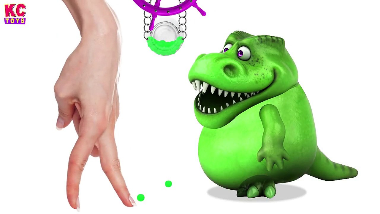Learn Colors with Squishy the Dinosaur Johny Johny Yes Papa with Candy Lollipops for Kids