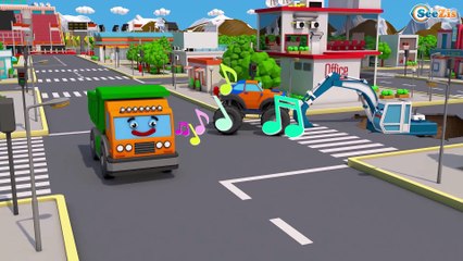 LEARN COLOR with Garbage Truck for Kids & Cars Educational Video - Cartoon for children