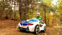 Do coche de los niños cortador de eléctrica en línea vídeo en BMW prueba de bosque de BMW i8 eléctrico de los niños