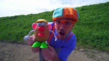 Potato Heads pi on the Farm _ Videos for Toddlers _ Blippi Toys