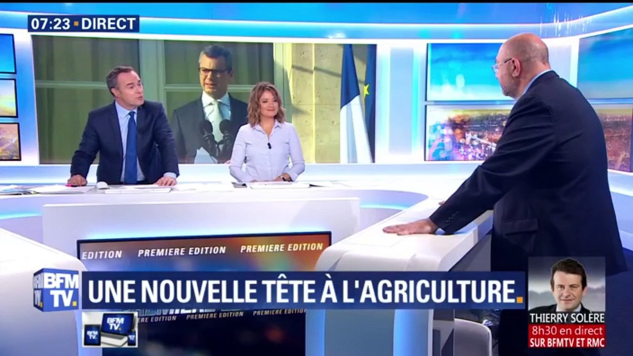 Stéphane Travert a appris qu'il devenait ministre de l'Agriculture "par un SMS" d'Emmanuel Macron