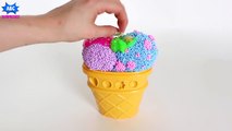 PLAY FOAM ICE CREAM Surprises - Disney Frozen Foam Clay Ice Cream Surprise Toys w_ Elsa Anna & O