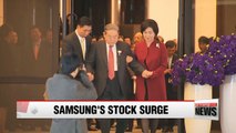 Value of stocks owned by Samsung's founder family surges on back of KOSPI's rise