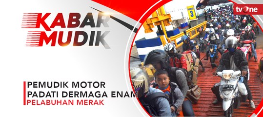 Pemudik Motor Padati Dermaga Enam Pelabuhan Merak