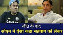 Soyab Akhtar beautiful reply to Virender Sehwag On Winning Pakistan ICC champions trophy Final