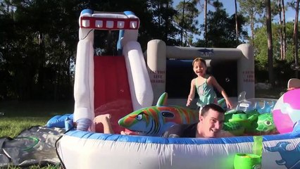 HUGE INFLATABLE SHARK WATERSLIDE and OUTDOOR BOUN