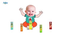 Bad Baby crying and learn colors-Colorful Pringles vs