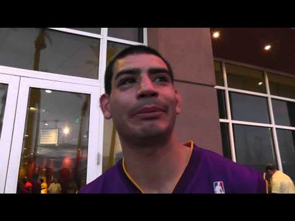 danian sosa of argentina after his win in california with robert garcia in corner