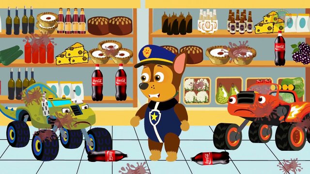 BLAZE CAR THE MONSTER MACHINES Vs Paw Patrol Ghost Attack Full Episodes! w/ Blaze Monster