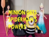 MINION GETS SPIDERMAN'S POWERS   MOANA DISNEY MARVEL ELSA FROZEN DREAMWORKS  Toys Kids Video