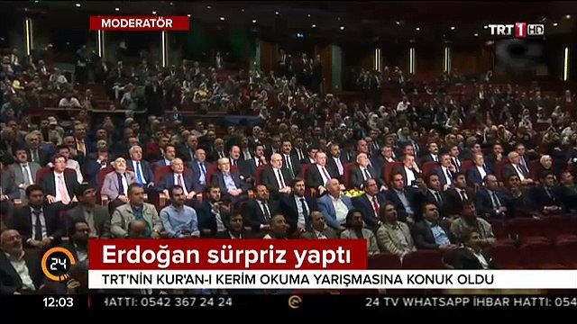 Cumhurbaşkanı Erdoğan'dan Kur'an-ı Kerim'i Güzel Okuma Yarışması finaline sürpriz ziyaret