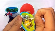 Play-Doh Ice Cream Cone Surprise Eggs _ Spiderman _ Toys Cars _ Lego _ Kids