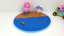 Play Doh Peppa Pig Holiday Toy English episode At The Beach ep  cartoon inspired-