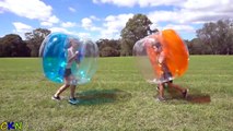 X-Shot GIANT Bubble Ball Kids Park Playtime Fun Run & Smash Roll & Crash With Ckn To