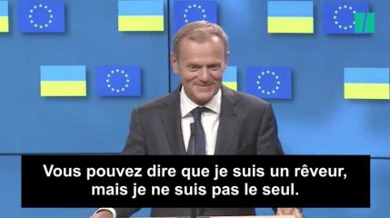 Pour évoquer le Brexit, Donald Tusk cite "Imagine", de John Lennon