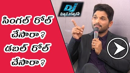 Allu Arjun Single Or Dual Roles In DJ ?  @ DJ Promotions| Filmibeat Telugu
