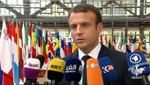Point presse d'Emmanuel Macron lors de son arrivée au Conseil Européen de Juin 2017 à Bruxelles