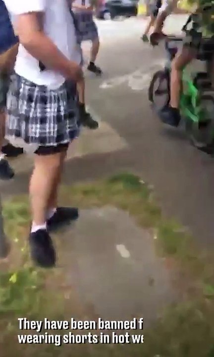 They were excluded for wearing shorts to school in the hot weather, so they came up with this genius idea 