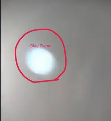 Extremely Large Blue NIBIRU Planet caught in sunrise Texas  1