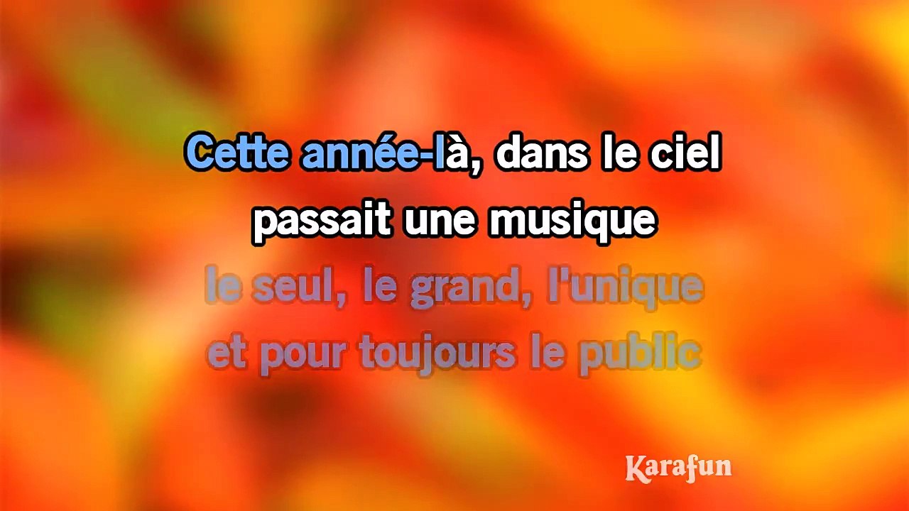 Claude François - Cette année-là KARAOKE / INSTRUMENTAL