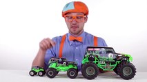 Monster Tru this videos for toddlers - 21 minutes with Blippi Toy _ Blip