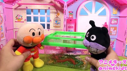 アンパンマン アニメ おもちゃ バイキンマンのペットの虫をアンパンマンに見せてあげるよ❤ 虫 昆虫 animekids アニメキッズ animation Anpanman Toy