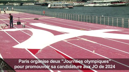 Journées olympiques à Paris: une piste d'athlétisme sur la Seine