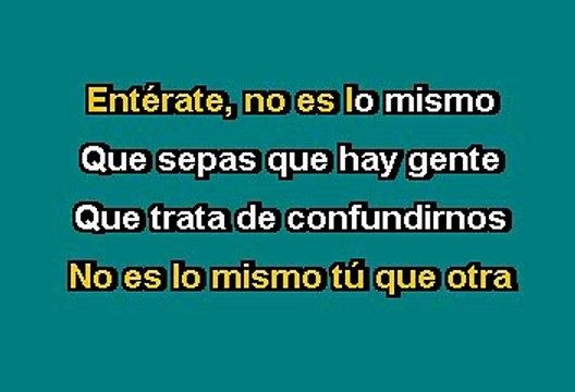 NO ES LO MISMO - ALEJANDRO SANZ (KARAOKE)
