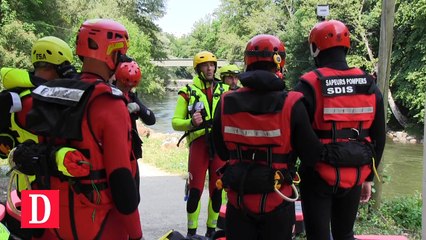 Exercices de sauvetage en eaux-vives SDIS 09