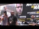 Floyd Mayweather vs Marcos Maidana 2 Tense Faceoff in NY -EsNews boxing