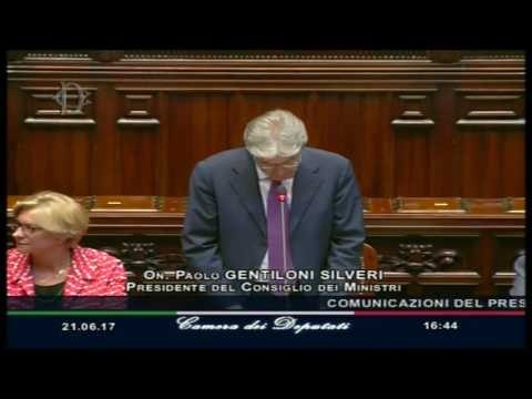Roma - Consiglio europeo del 22 e 23 giugno, le comunicazioni di Gentiloni (21.06.17)