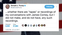 Trump admits he never had tapes of Comey conversations